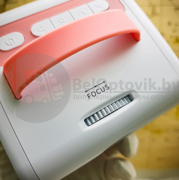 Детский проектор Kid's Story Projector Q2 Белый с розовой ручкой